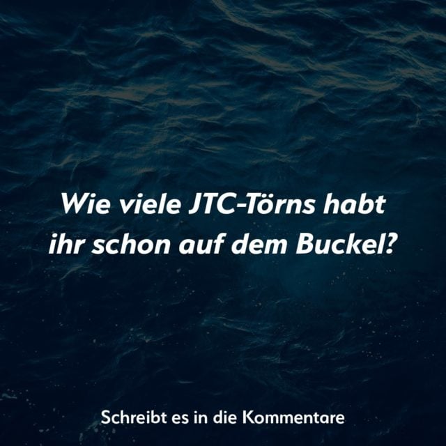 Es ist Zeit, um ein bisschen zu flexen! 😎 Lasst mal hören, wie viele Törns ihr bereits unter JTC-Flagge verbracht habt. Wir sind gespannt, welche Zahl am meisten genannt wird.
_____
www.join-the-crew.com